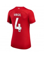 Liverpool Virgil van Dijk #4 Domácí Dres pro Dámské 2023-24 Krátký Rukáv